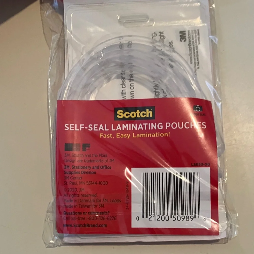 Scotch Self-Seal Laminating Pouches